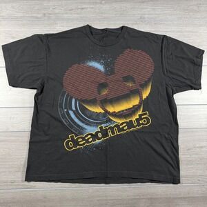 Deadmau5 Graphic T-Shirt Mens Black Short Sleeve EDM Concert Tee XL